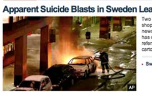 Bombdådet i Stockholm i internationell press (här Fox news)